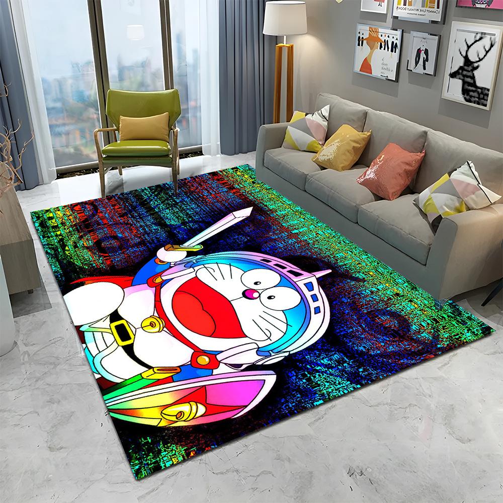 3D Printing D-Doraemon Anime Cartoon Carpet Rug for Home Living Room Bedroom Sofa Doormat Decor,kid Area Rug Non-slip Floor Mat