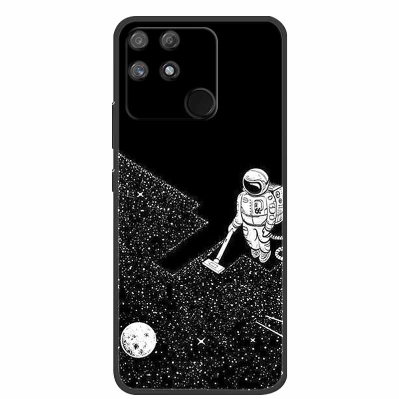 For Redmi 10C Case Redmi10C Black Soft Silicone Phone Case For Xiaomi Redmi 10C Back Cover Case Redmi 10 C Power Funda POCO C40