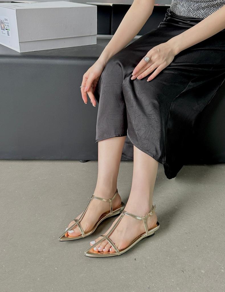 Spot sandals women's 2025 new summer same style thin heel buckle high heels sandals sexy open toes