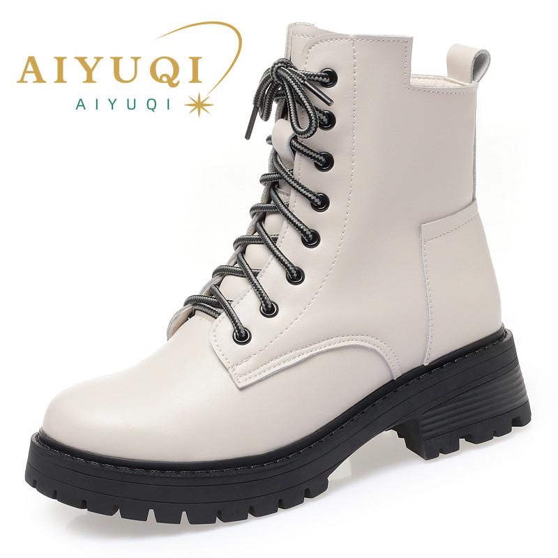 Winter Shoes Boots Women Large Size Non-slip Women's Snow Boots Genuine Leather Warm Women's Ankle Boots