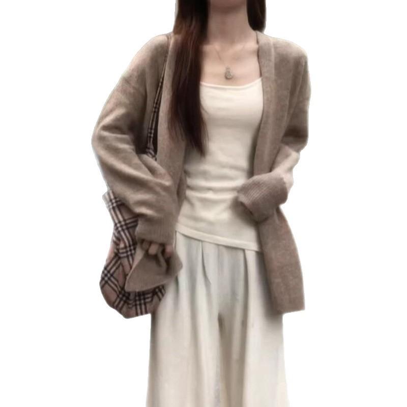 2025 Korean Chic Petite Knit Cardigan: Women's Early Spring to Winter Loose Sweater