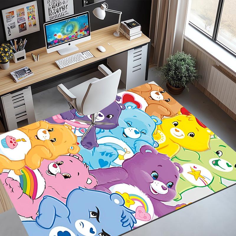 Care Bears Pattern Rug, Indoor/Outdoor Mat, for Picnic, Gameroom, Bedroom, Office, Living Room, Home Decor Carpet, Birthday Gift