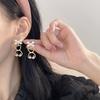 1 пара женских сережек в форме медведя с бантом и искусственным жемчугом, висячие серьги для вечеринок, свиданий, выпускного вечера, серьги-украшения