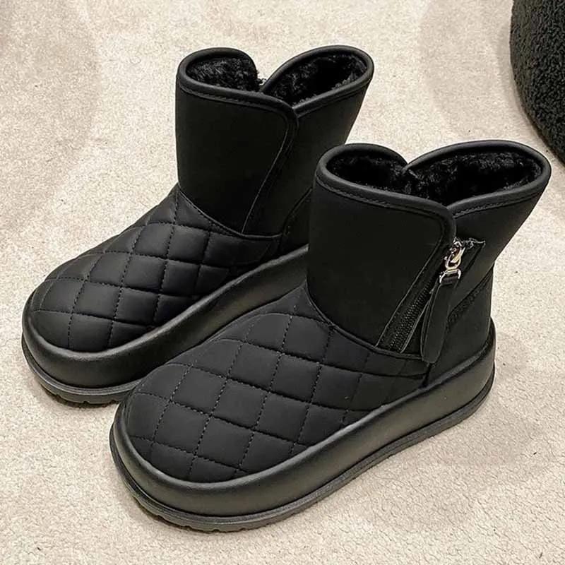 Туфли на плоской платформе женские повседневные удобные для ходьбы женские ботильоны зимняя мода 2024 тренд теплые дизайнерские chaussure femme