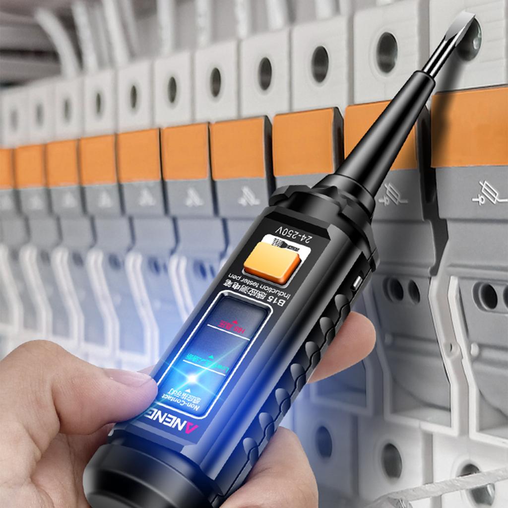 Aneng B15 Индукционный тестер Ручка Подсветка Цветной Свет Профессиональный Электрик Определение Напряжения Переменного Тока