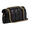 Coach Полосатая стеганая сумка-подушка с магнитной застежкой и клапаном с логотипом, сумка через плечо, маленькая женская сумка, Черная CP149-B4BK