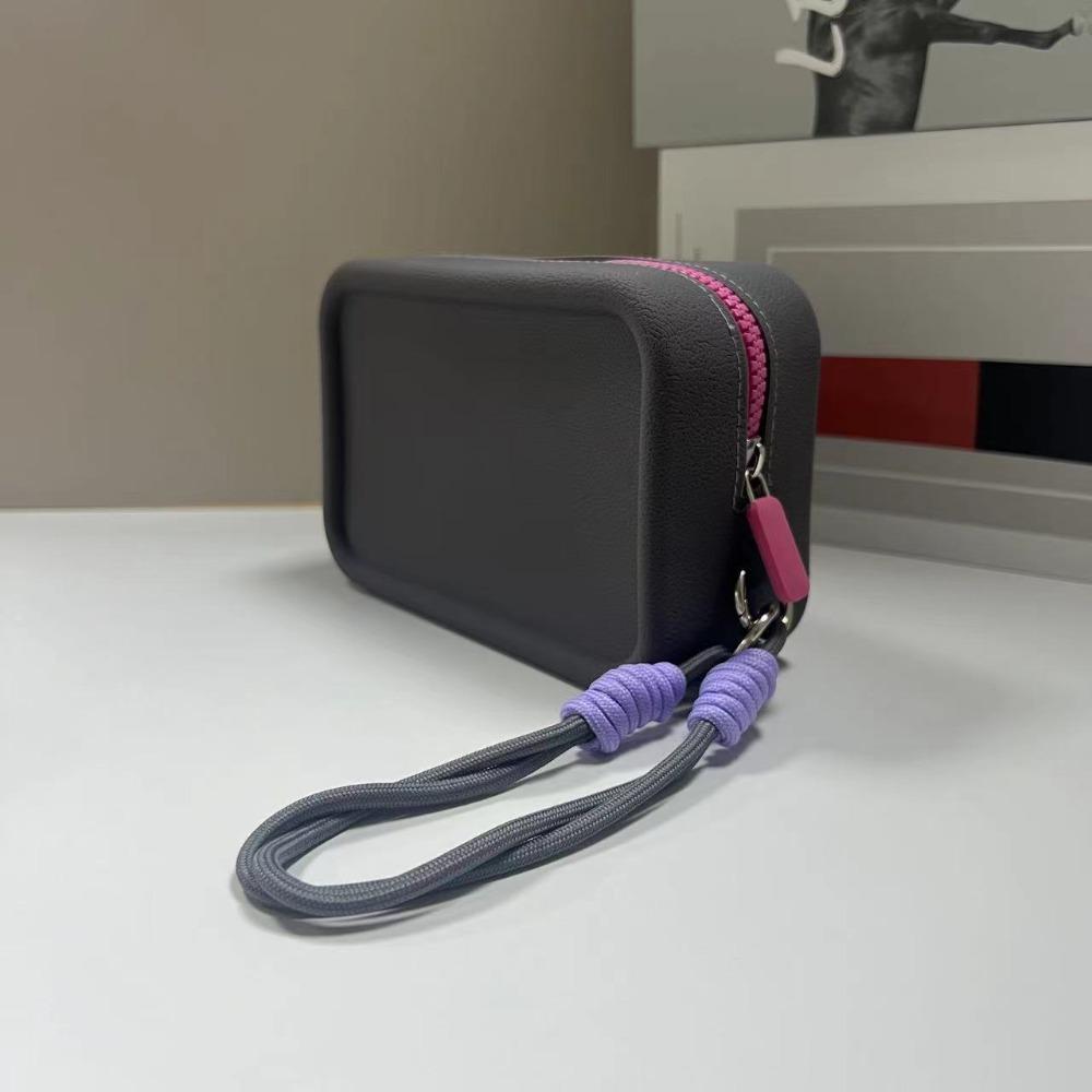 Кошелек для монет на молнии, однотонная косметичка, модный квадратный кошелек с наушниками