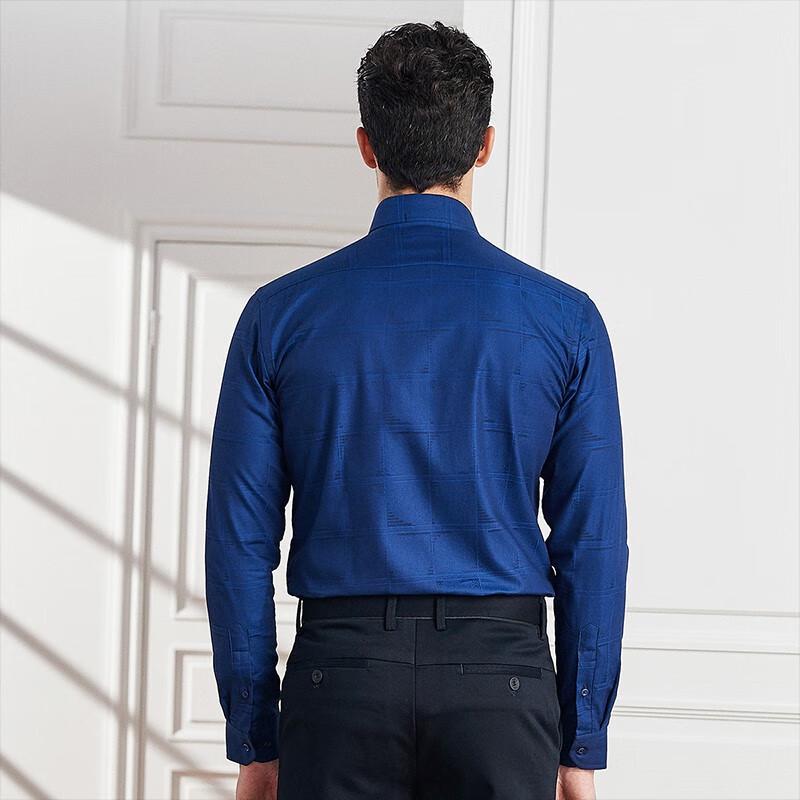 Shanshan Мужская рубашка в обтяжку с бархатной подкладкой в стиле business casual