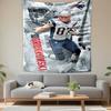 "American Football Player Sports Patterned Decor Patterned tapestry for bedroom and living room home decor."