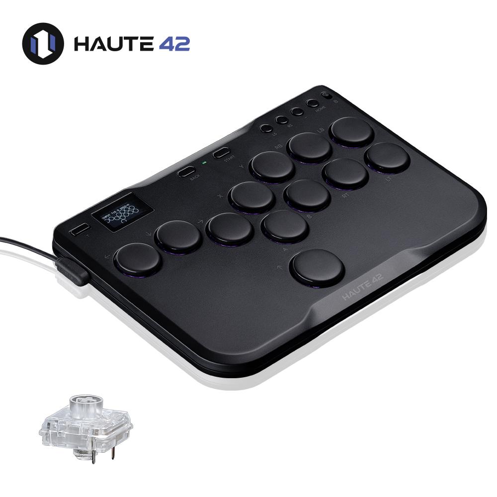 Haute42 Аркадный Джойстик Мини Hitbox Бесклавишный Аркадный Контроллер Для ПК/PS4/PS5/Switch Бесклавишный Аркадный Стикер Hitbox Файтинг