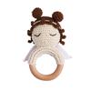 1Pc Customized Baby Teether Wooden Bracelet Crochet Rattle Toys BPA Free Crochet Lemon Bunny Rodent Rattle Newborn Toys Gift