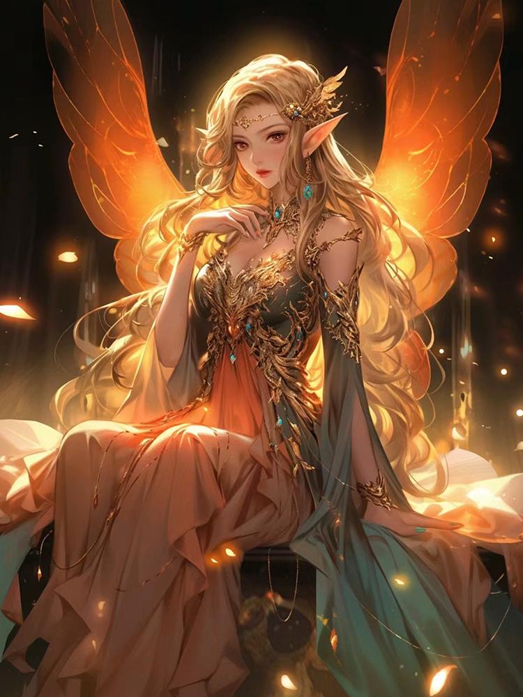 Фея Девушка 5D Diy Алмазная Картина Украшение Стены Ангел Крест Вышивка Мозаика Искусство Ручной Работы Картина Украшение Дома