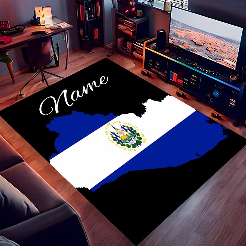 Custom personalization Coat of arms of El Salvador Print Area Rug - Soft, Washable Non-Slip Indoor Mat,Living Room,Home&Office Decorative Rug