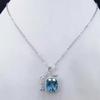Sace Gems Ожерелье с подвеской из топаза из стерлингового серебра 925 пробы 10*12 мм для женщин