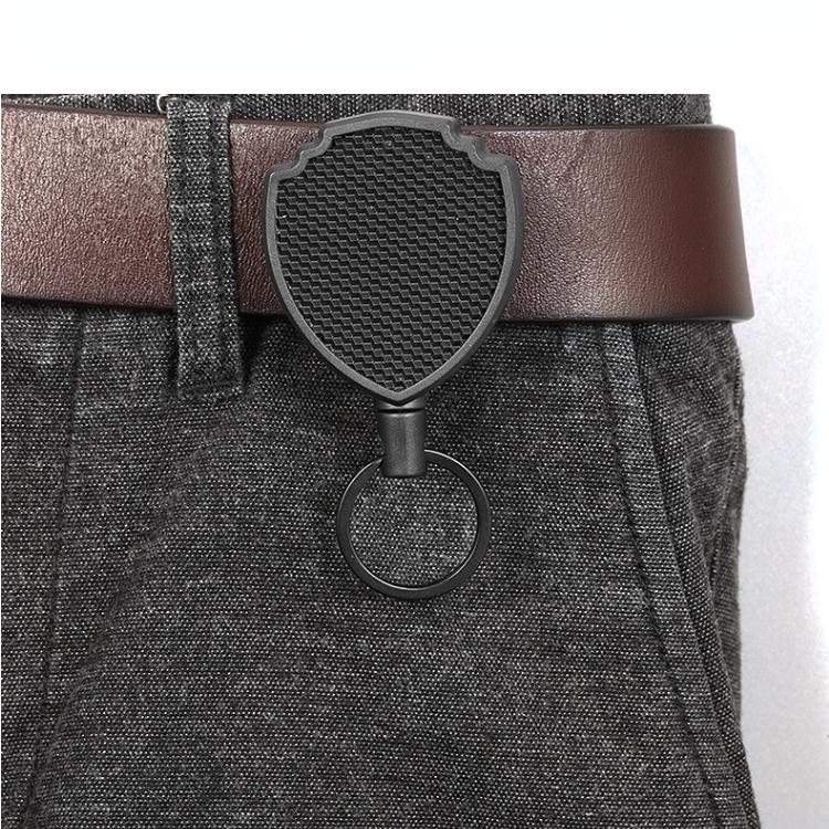 Выдвижной брелок для ключей Выдвижной держатель для бейджа Зажим для катушки Держатель для идентификационного бейджа с зажимом для ремня Держатель для карт с защитой от потери ключей