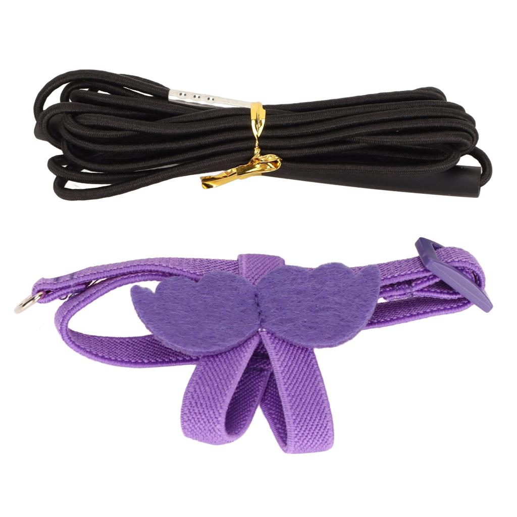 Bird Harness and Leash Super Light Adjustable Bite Resistant Parrot Harness Traction Rope with Cute