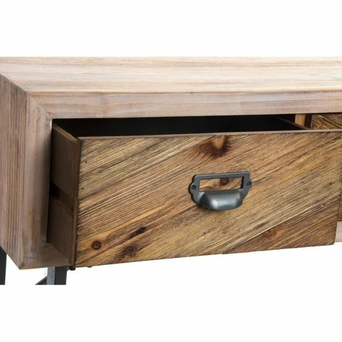 Console - Modèle - Blanc - Métal - Bois - 110x32x85 cm