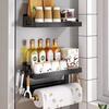 Магнитная стойка для хранения с держателем для бумажных полотенец, прочная, несущая, простая в установке кухонная органайзер для специй