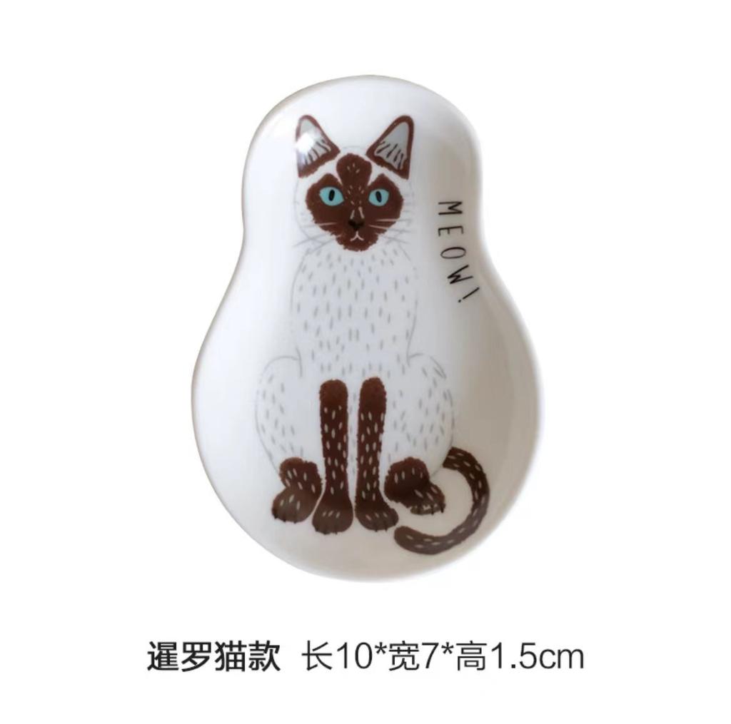 Японский милый котенок Суши Соевый соус Тарелка Закуски Приправа Тарелка Керамическая маленькая тарелка Кухонные принадлежности Животное Керамическая посуда