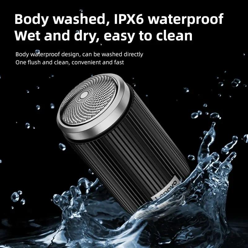 Lenovo Электробритва ES10 мужская деловая портативная бритва IPX6 водонепроницаемая бритва с высокоскоростным двигателем полностью подходит