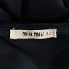 MIUMIU Шелк Короткий рукав Волан Цельный 42 Темно-синий Рукав-фонарик Женский Б/У