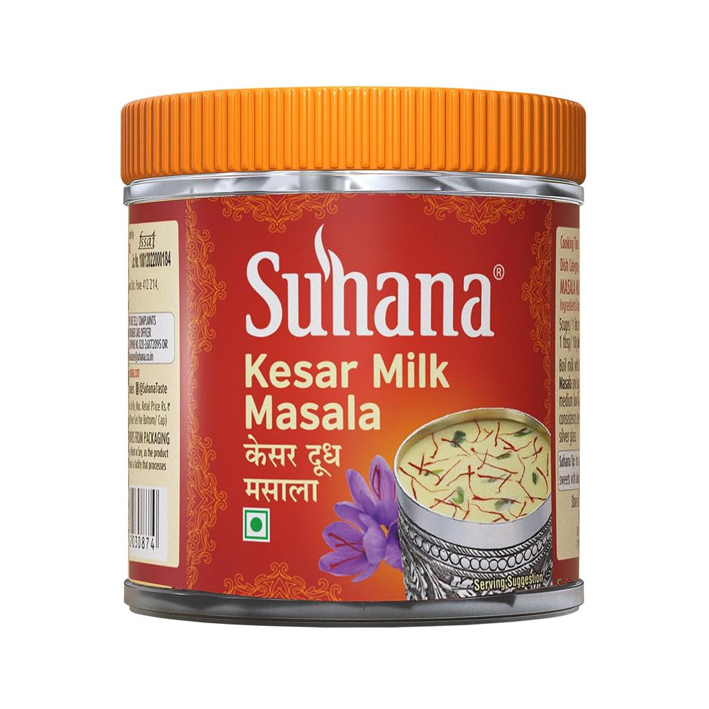 Suhana Kesar Milk Masala 20 g Royal Saffron Flavored Milk Blend For Rich Creamy Warm Dessert Drinks Home Pack Of 1