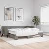 VidaXL Daybed with Trundle and Mattress Dark Grey 100x200 Cm Fabric 3196602