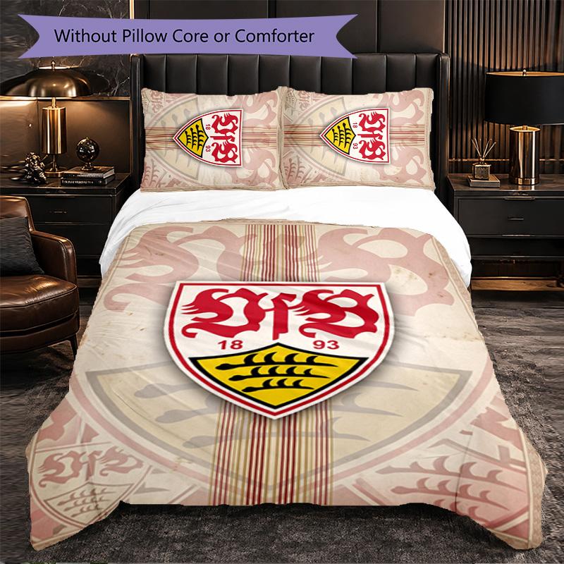 VfB Stuttgart Themed Bedding 3Pcs Duvet Cover Set Decorative Bed Linen For Teen Room Home Decoration