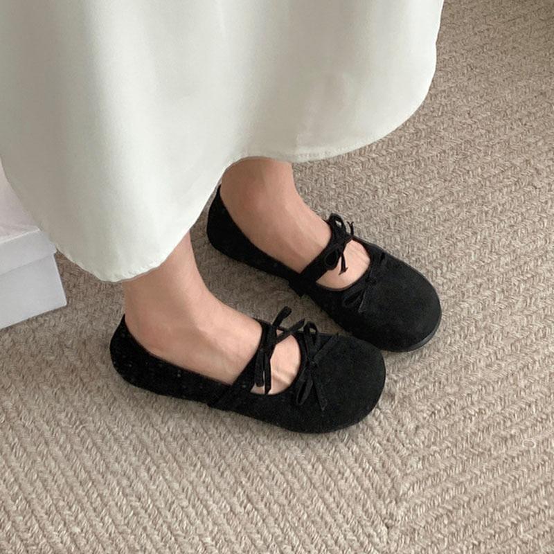 Женские туфли-балетки с закрытым носком, однотонные, с бантом, женские туфли Мэри Джейн, мягкая подошва, повседневные красные одинарные лоферы