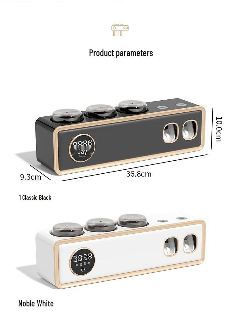 Умный настенный УФ-держатель для зубных щеток и дезинфектор с сушкой и стаканом для хранения