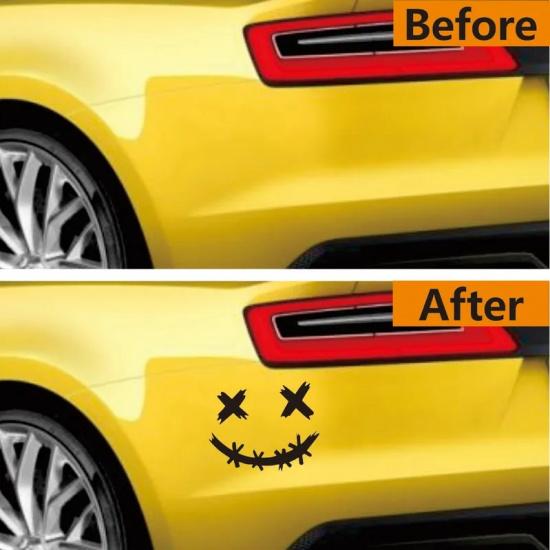 Funny XX Eyes Expression Motorcycle Decals - Self-Adhesive Vinyl Stickers for Front Cowl/Fuel Tank/Helmet/Fairings