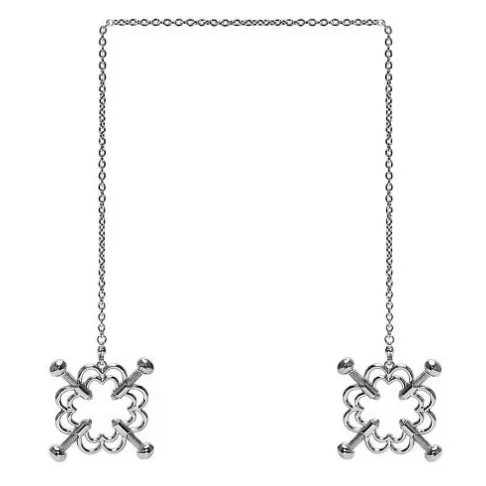 Регулируемые зажимы для сосков из нержавеющей стали Эротические товары Стимуляция сосков Биндование груди Ограничение Фетиш Секс-игрушка для женщины