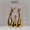 Animal Family Nordic Interior Ceramic Object ((3) Gold)