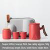 High-End Portable Ceramic Travel Tea Set with Tea Caddy