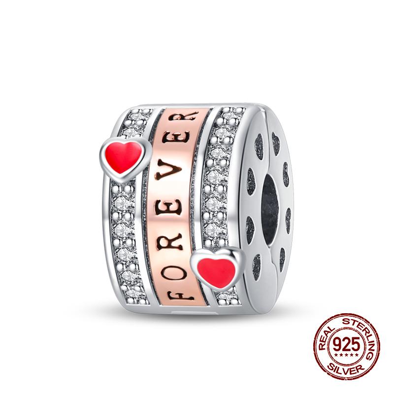 Fashion 100% 925 Sterling Silver Colorful Zircon Stars Moon Separator Charms Bead Fit Original Bracelet Fine DIY Jewelry