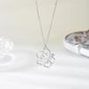 Stainless Steel Hollow Flower Pendant Necklace for Women Minimalist Gold Color Flower Necklace Charms Wedding Party Jewelry