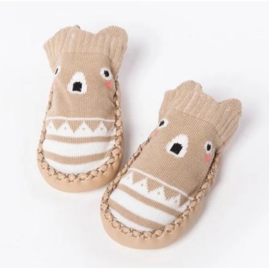 Детские носки-тапочки с резиновой подошвой для девочки, мальчика, младенца, новорожденного, детские напольные носки-обувь, противоскользящие, с мягкой подошвой, для малышей, для дома