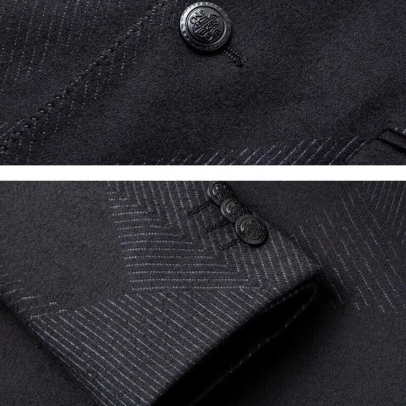 TRIES Мужское полупальто средней длины из смесовой шерсти