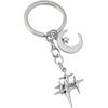 Y2K Keychains Star Moon Metal Key Rings For Women Men Friendship Gifts Handbag Decoration Handmade Jewelry