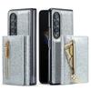Кожаный чехол с подставкой-кошельком для Samsung Galaxy Z Fold 4 Fold4 Fold3 Fold 3 Zfold4 Bling с блестками