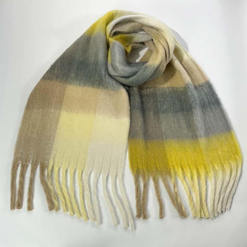 Scarf Warm Scarf Large Shawl Plaid Plaid