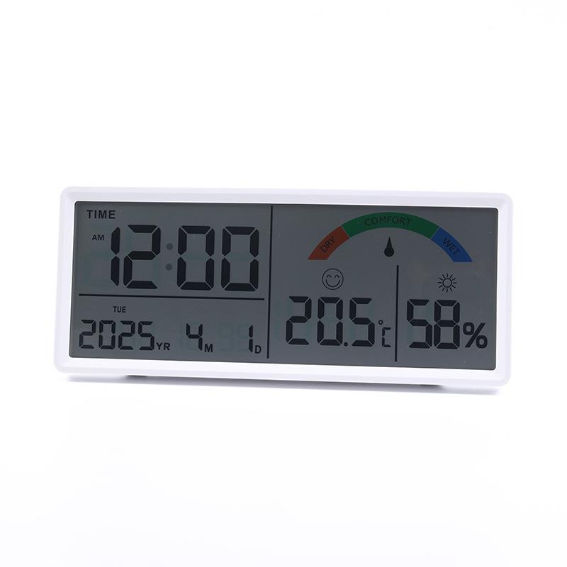 Multifunctional Large Screen LCD Clock: Living Room Digital Clock with Temperature & Humidity Display, Model 9554