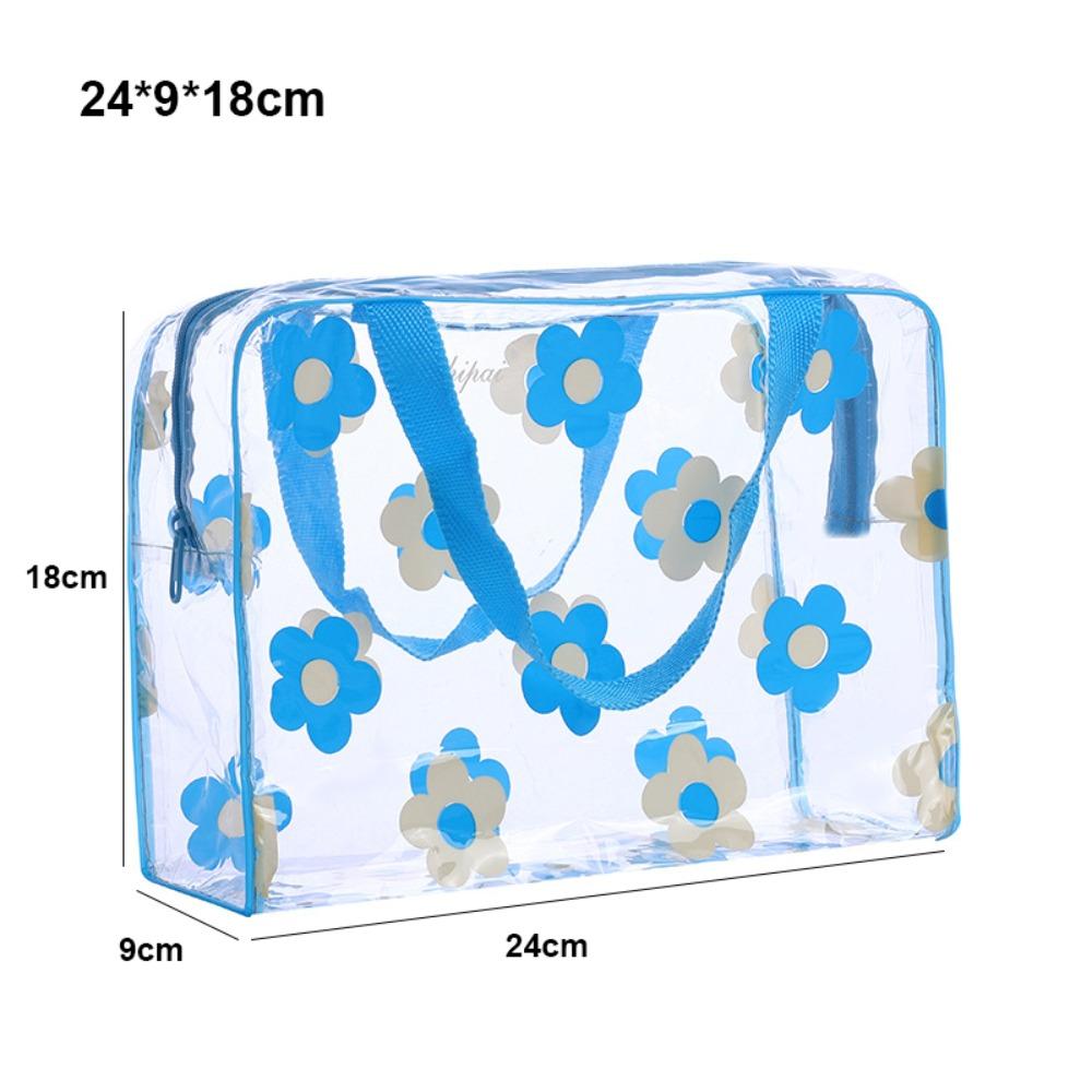 Цветочные ПВХ косметички Водонепроницаемая прозрачная косметичка Высококачественный кейс для косметики Дорожная косметичка