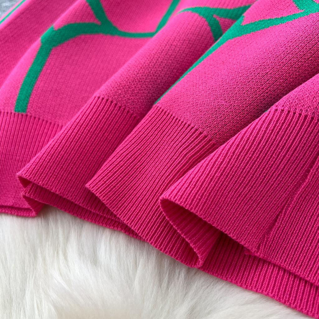 Модные базовые трикотажные костюмы женские однобортные кардиганы с принтом + широкие брюки с высокой талией, однотонный свитер, комплект из 2 предметов