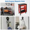 Сверхпрочный магнитный крючок для хозяйственных нужд Сильный Легкая установка Магнит для гаража ПВХ Антискользящее покрытие Крючок для хранения