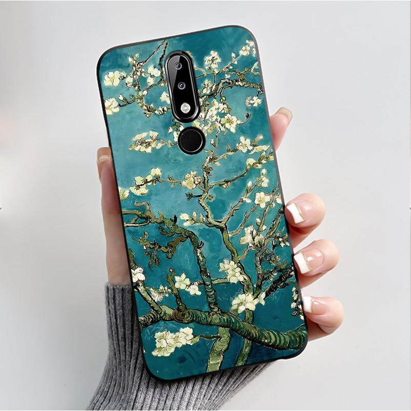 Силиконовый чехол для Nokia X5 X6 5.1 plus 6.1 plus Чехол для телефона Роскошная Мода Бабочки Цветы Мягкий Тонкий Черный Желе Чехол