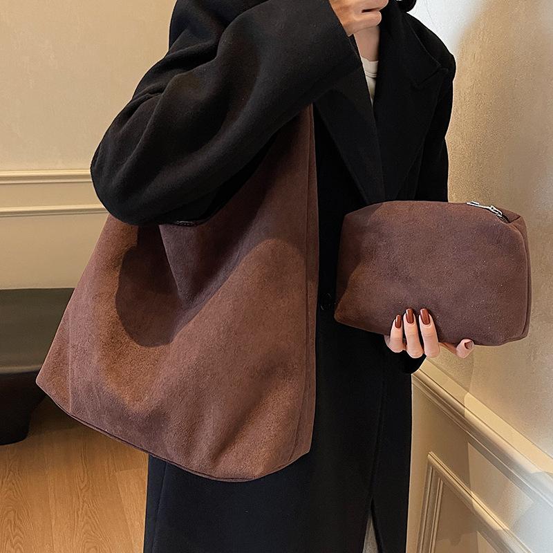 Сумка Niche Suede Bag женская вместительная сумка через плечо под мышкой повседневная универсальная сумка-тоут для поездок на работу