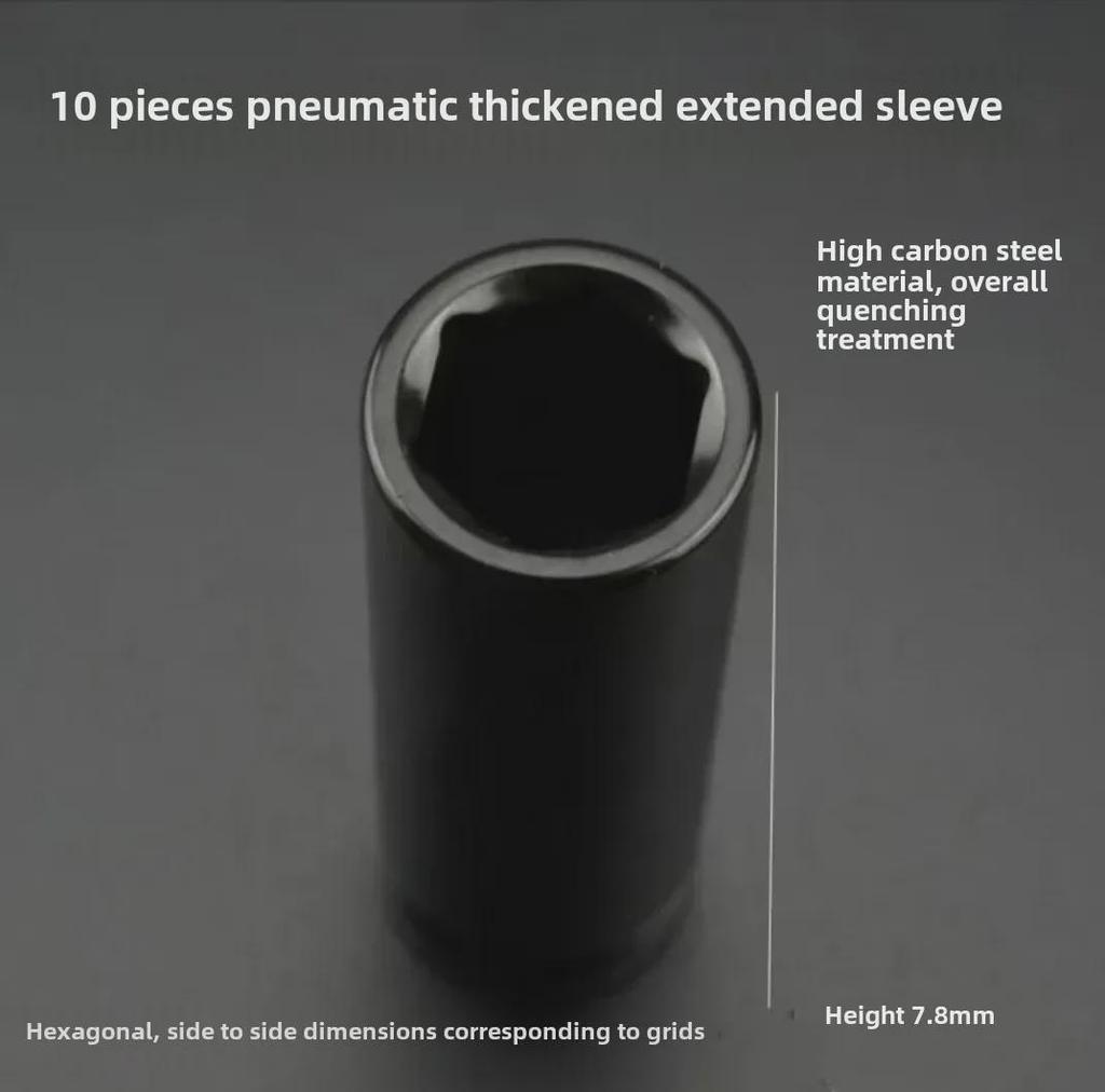 Набор из 10 удлиненных шестигранных головок для пневматического пистолета (8-24mm)