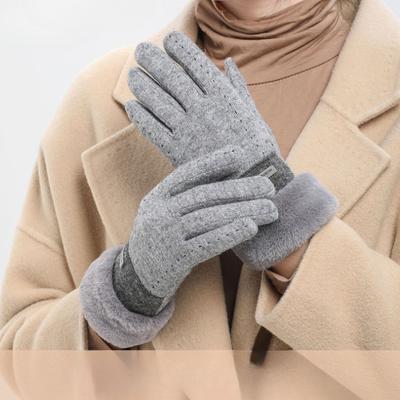 Теплые перчатки новые женские зимние бархатные могут сенсорный экран утолщенные для езды на открытом воздухе защита от холода