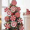 4/8/12Pcs Peppermint Lollipop Picks Christmas Tree Ornaments Large Size Christmas Tree Top Star